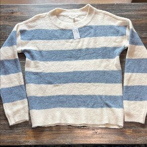Maurices Blue and Cream Striped Sweater